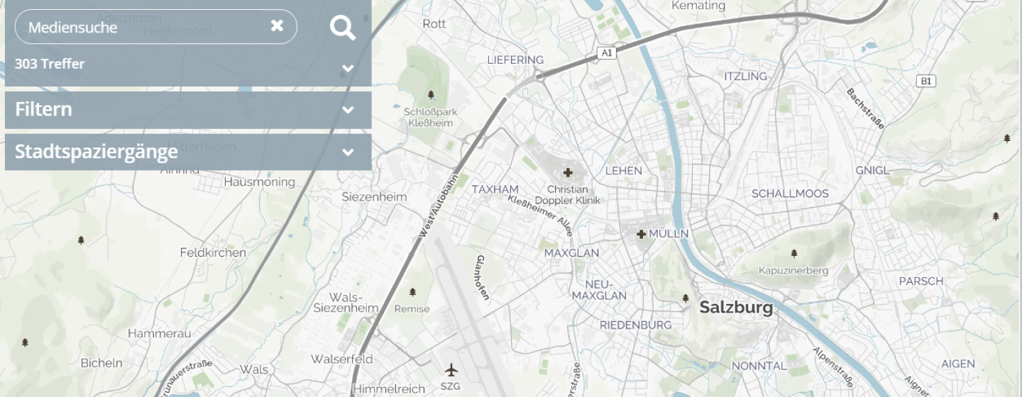 Audiovisueller Atlas der Mediathek © Karte: OpenStreetMap-Mitwirkende