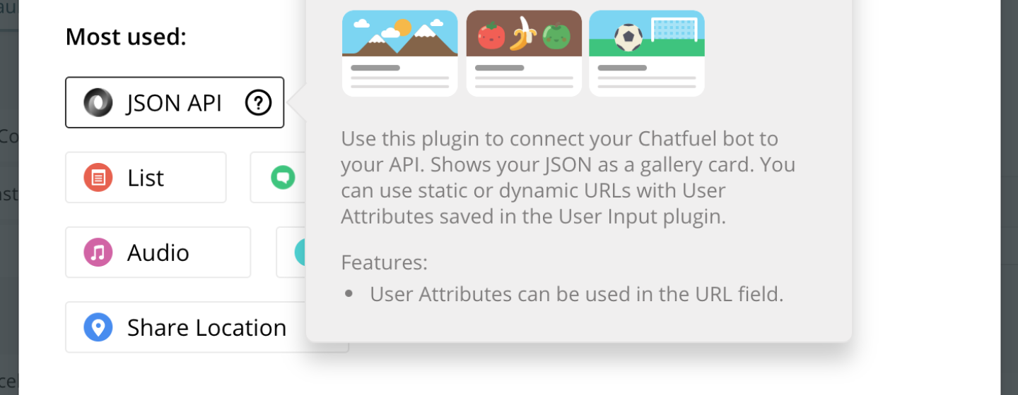 Chatfuel JSON API Plugin