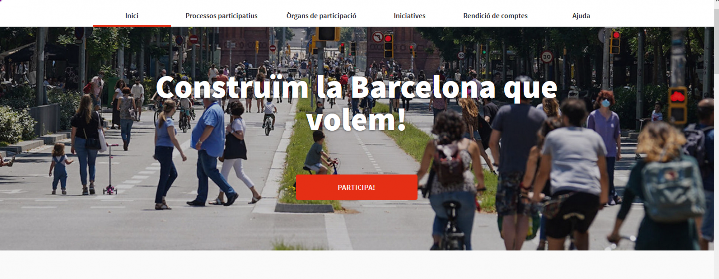 Plattform von Decidim Barcelona