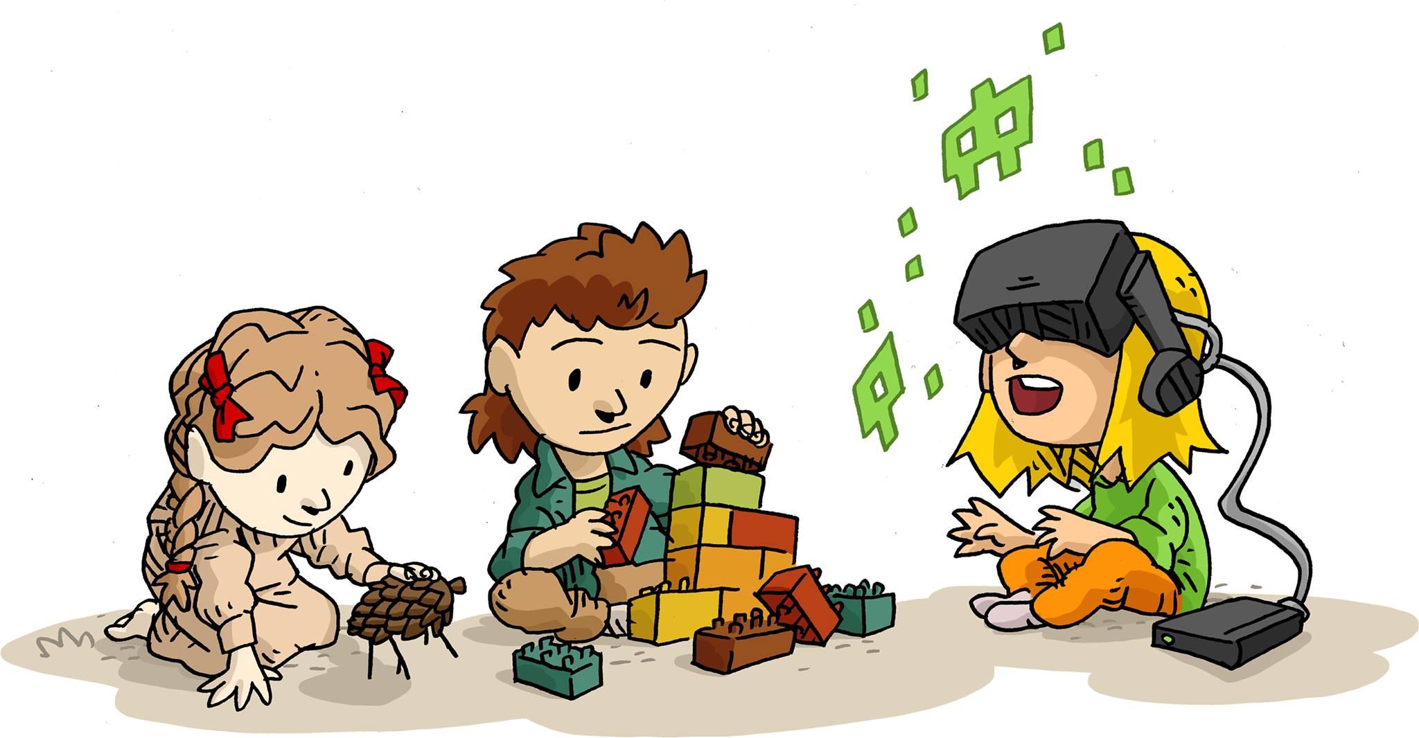 Comic zu spielenden Kindern, Bildrechte: CC BY 4.0 Finnish National Audiovisual Institute