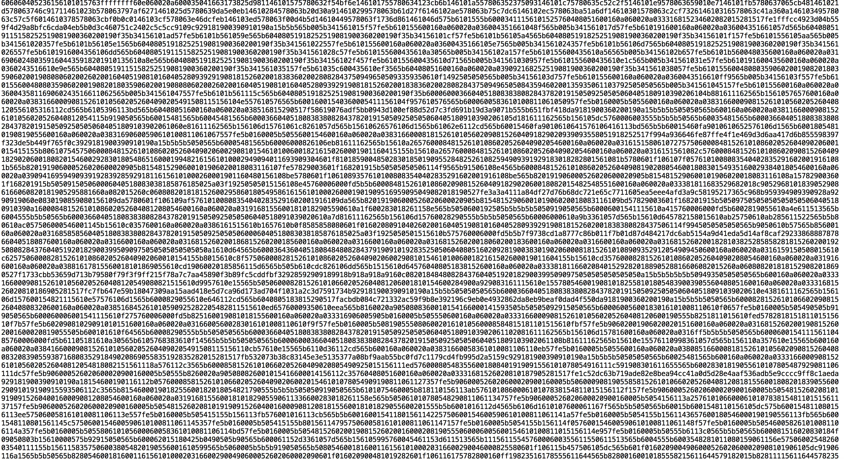 Bytecode in Hexadezimaldarstellung