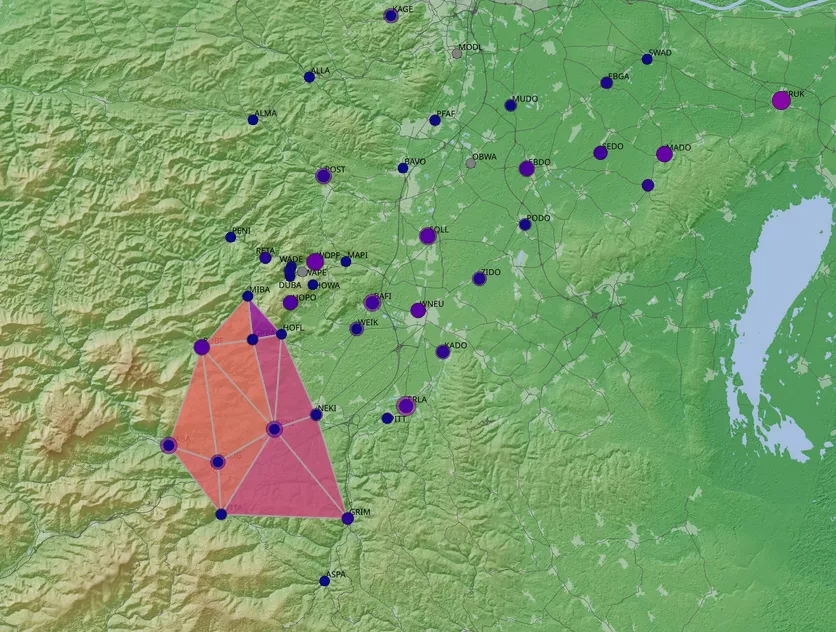 MSS Visualisierung mit einem detektierten seismischen Ereignis.