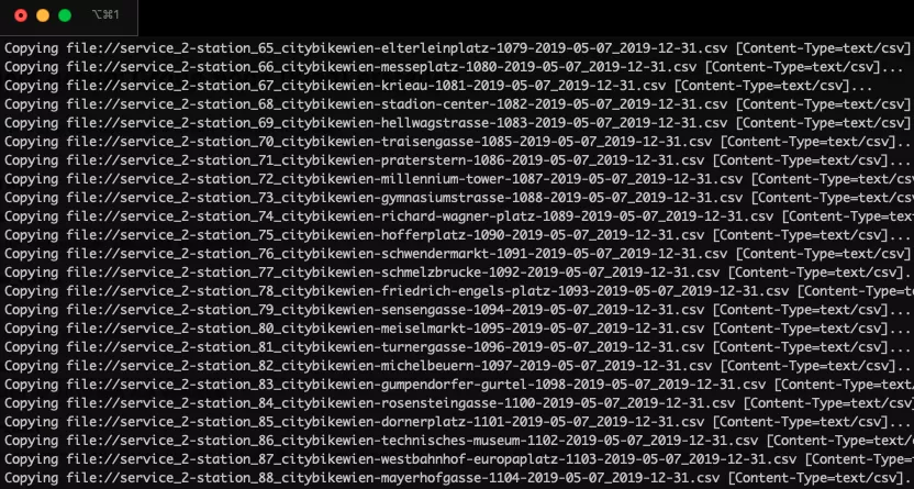 Screenshot der Dateiliste