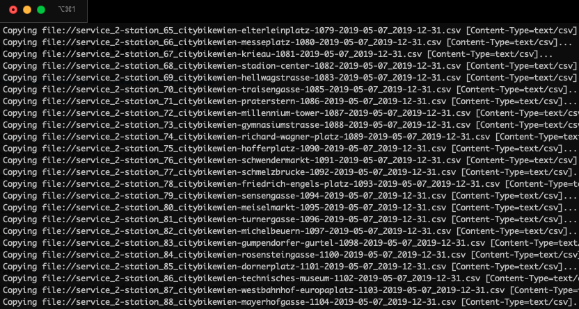 Screenshot der Dateiliste