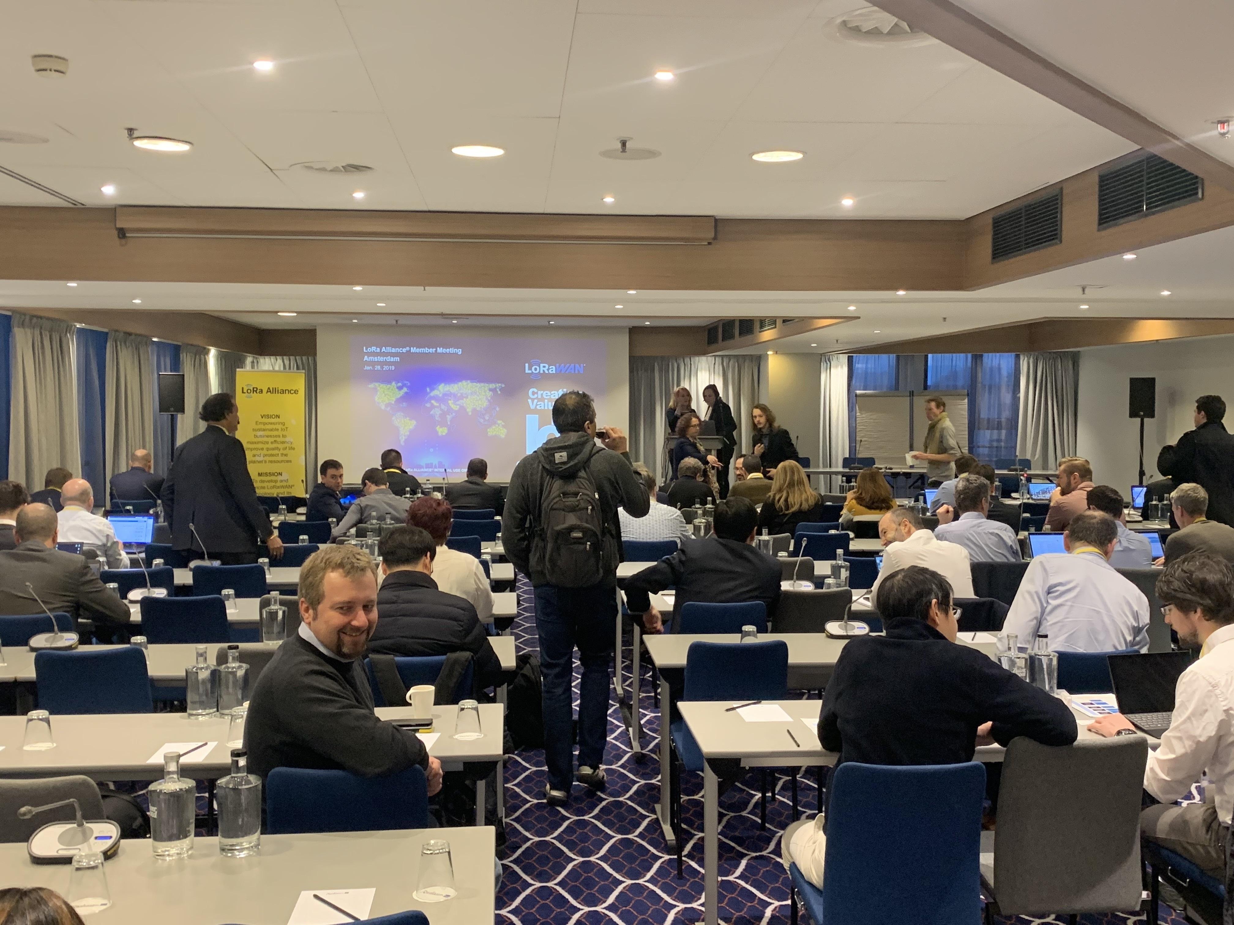 Konferenzraum vor dem Start des LoRa Alliance Members Meeting