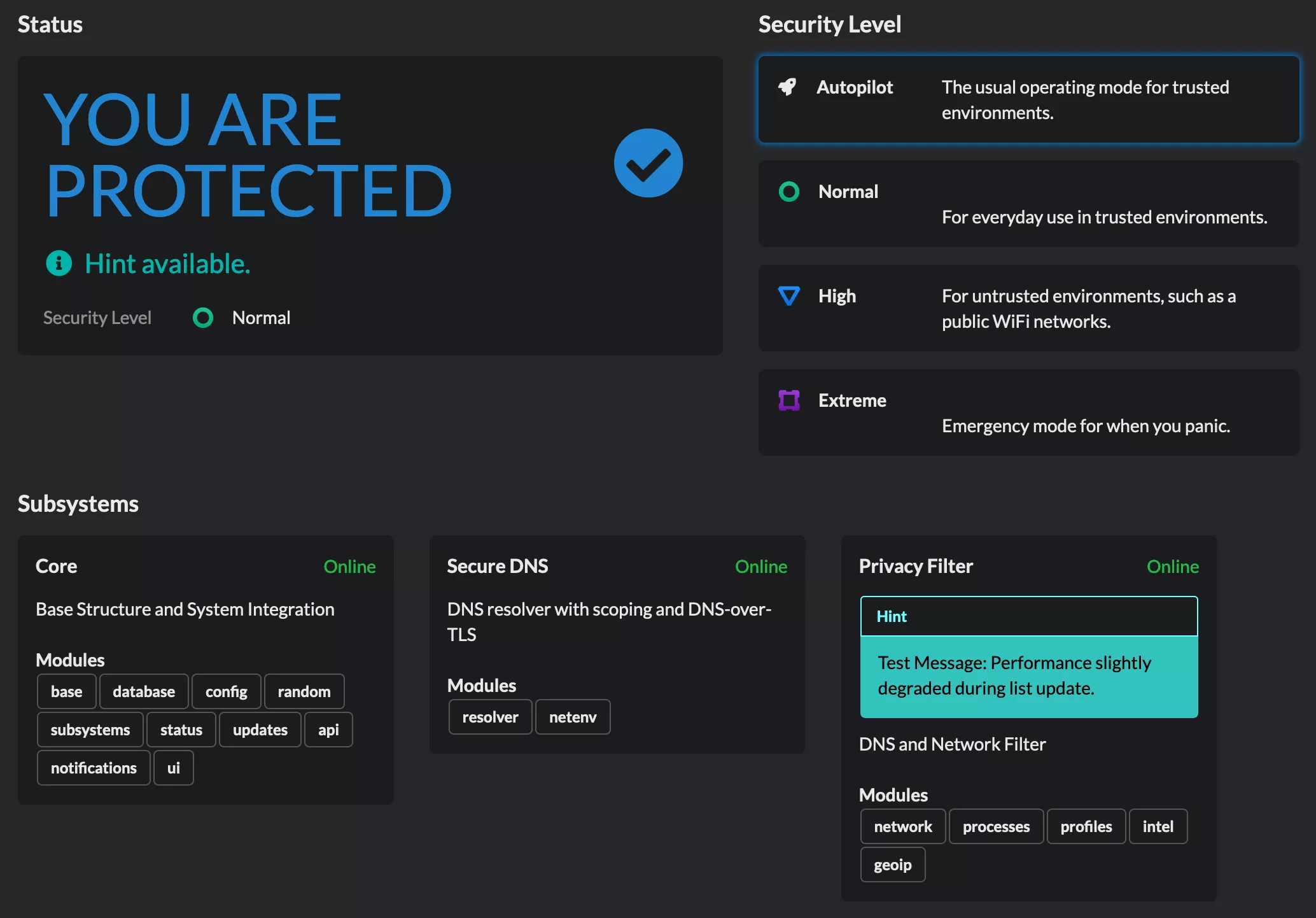 Nutzeransicht der Portmaster App