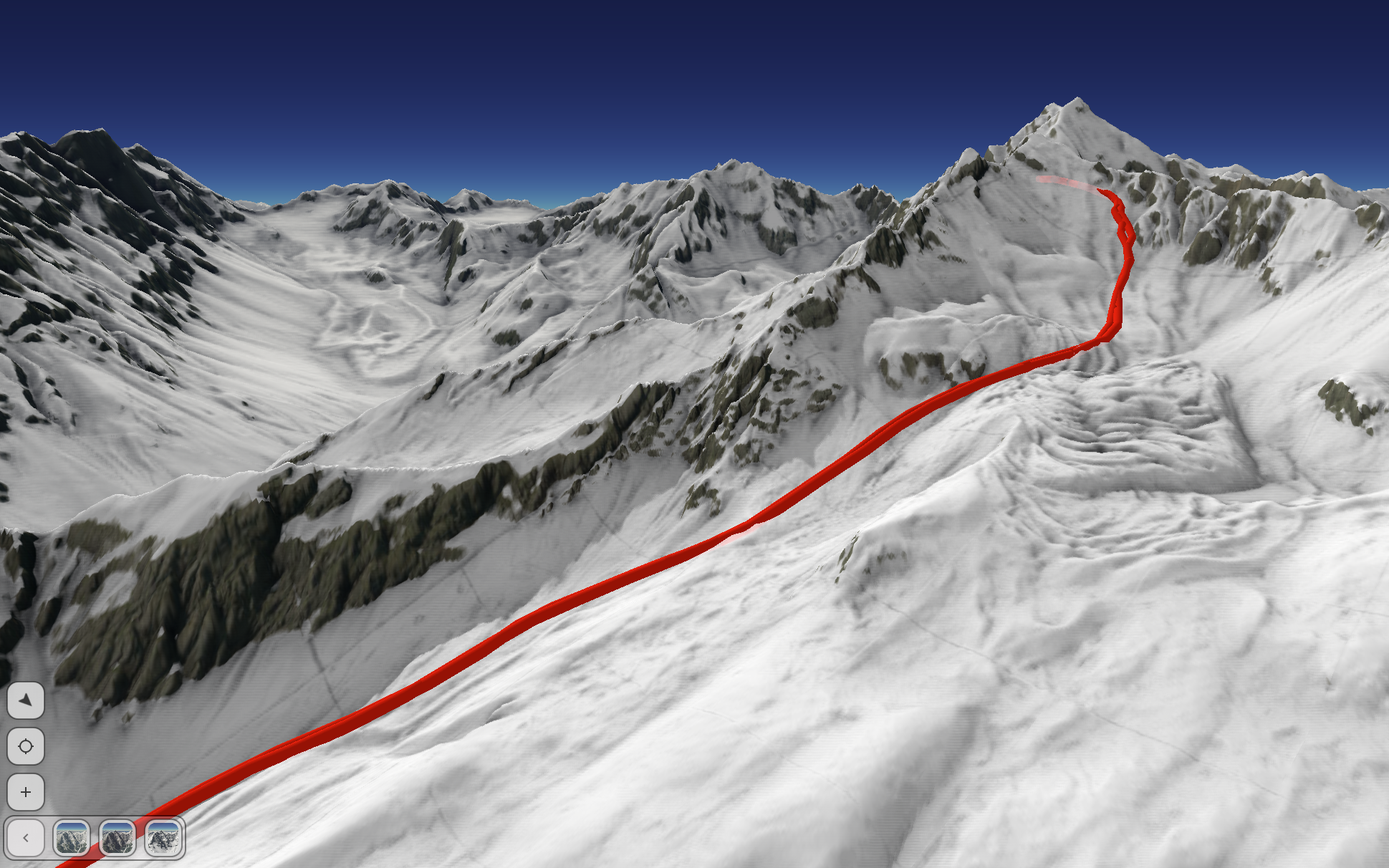 Hochalpiner Track in AlpineMaps.org