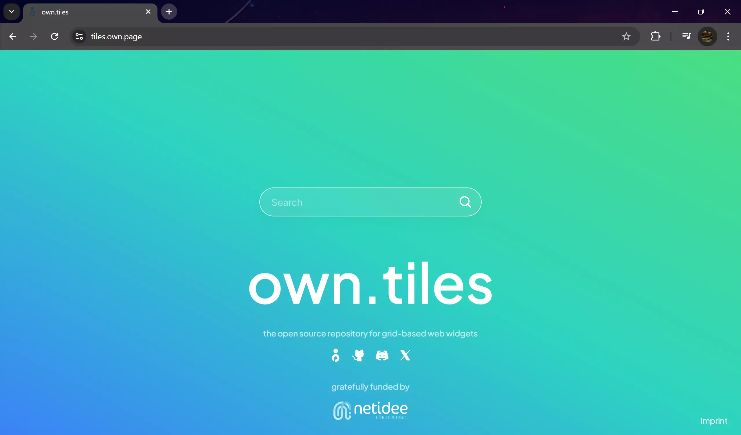 own.tiles - landing page