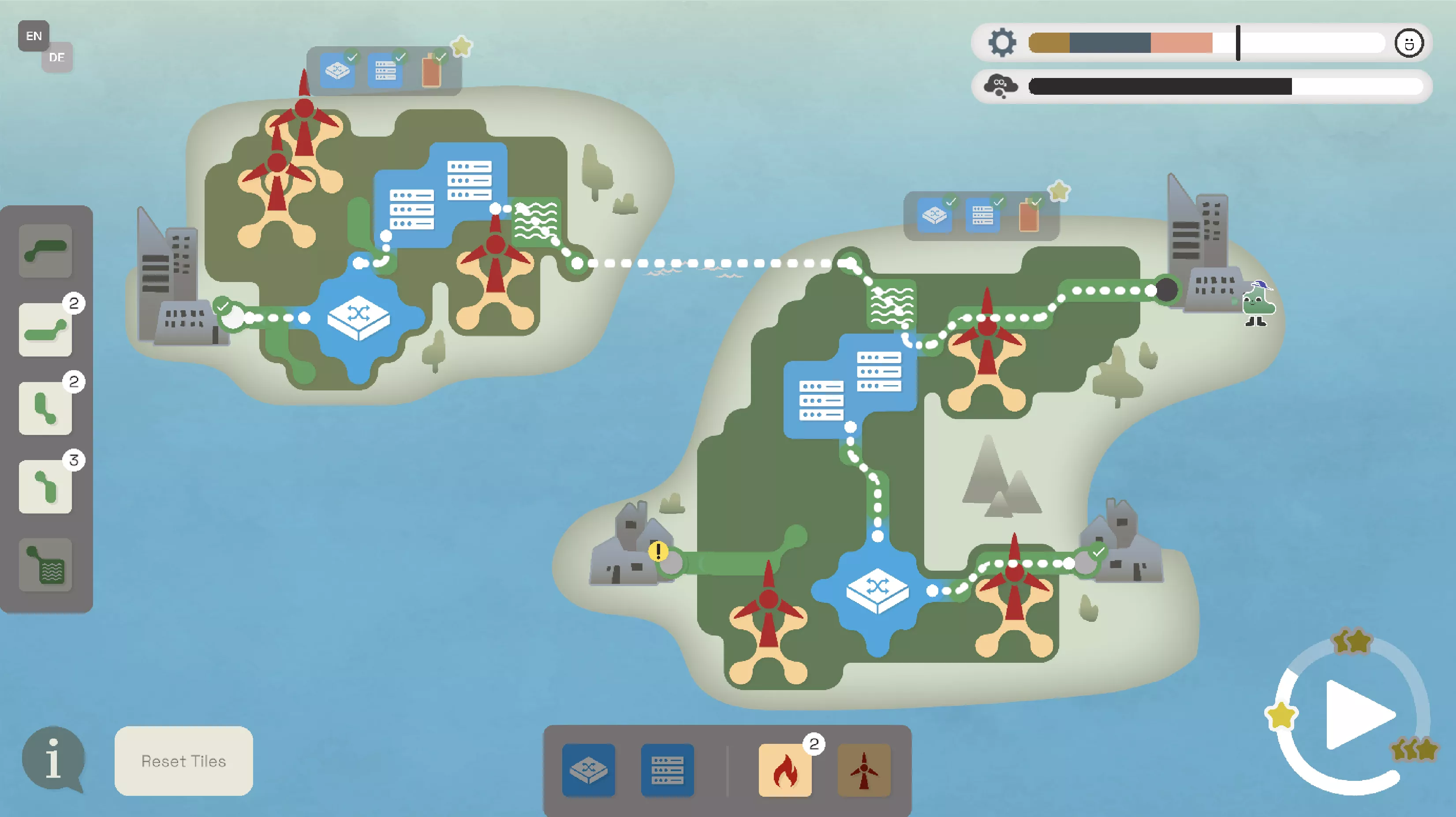 Screenshot vom Spielplan im dritten Level