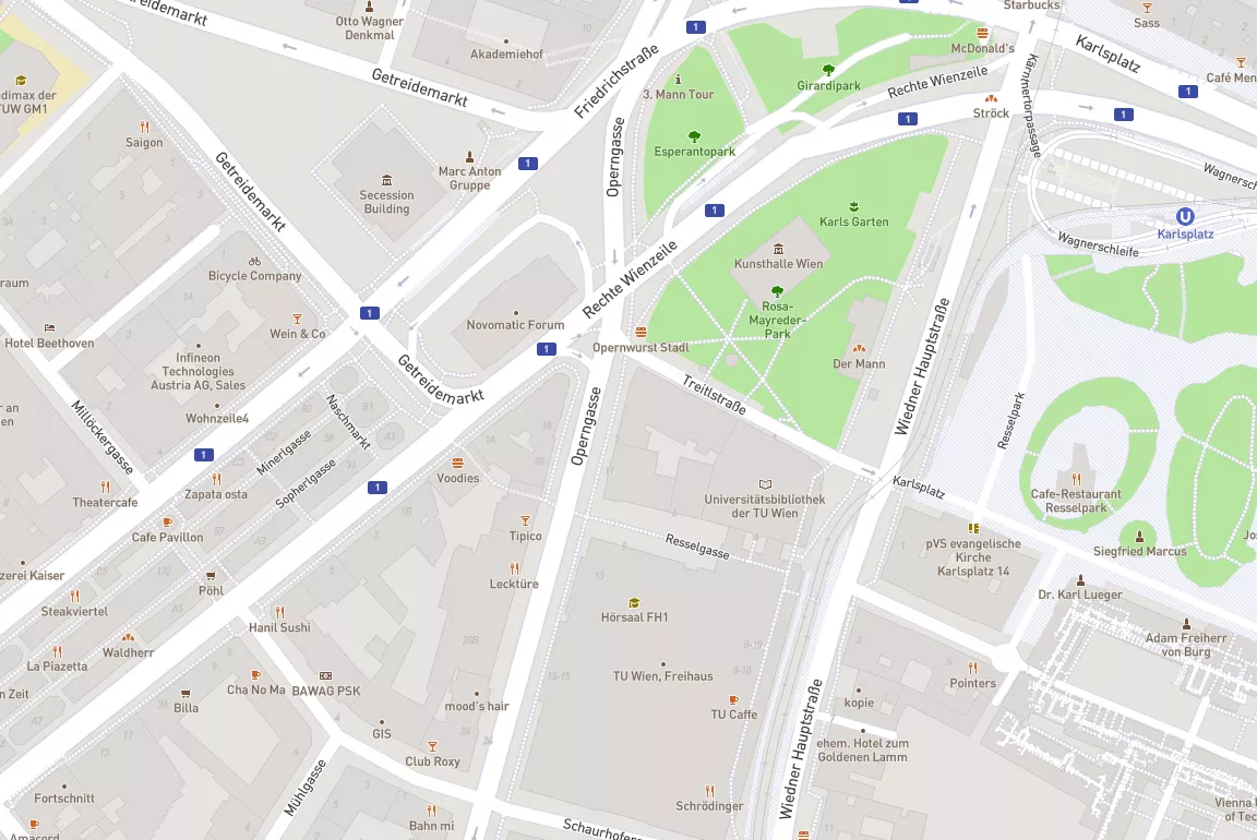 Mapbox Streets Stil