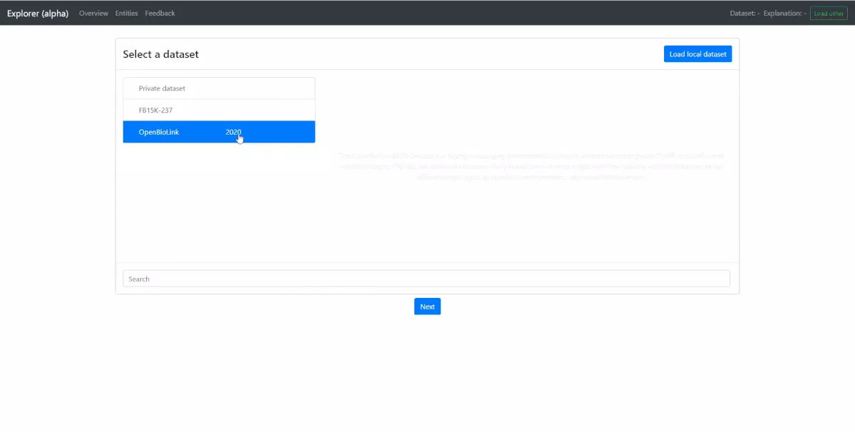 OpenBioLink explorer screenshot