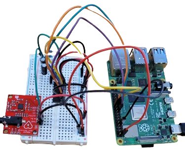 Prototype: ECG-Sensor connected to a Raspberry Pi 4