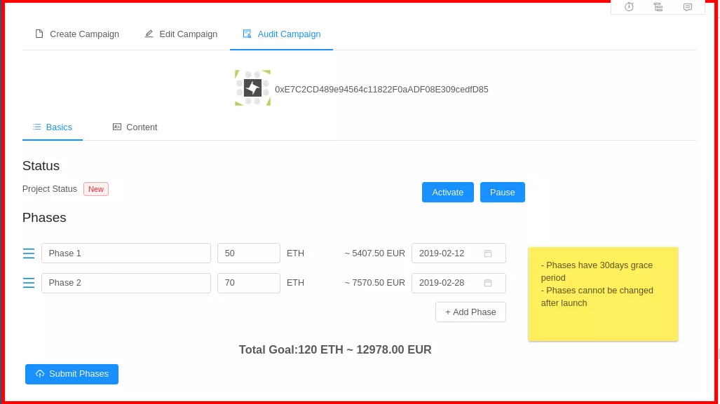 Smart Raise Kampagne erstellen