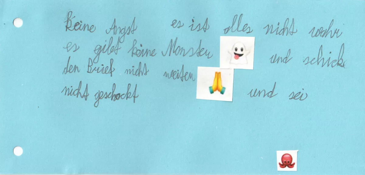 Kind beantwortet einen Kettenbrief