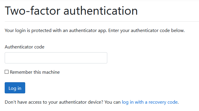 Authenticator Code