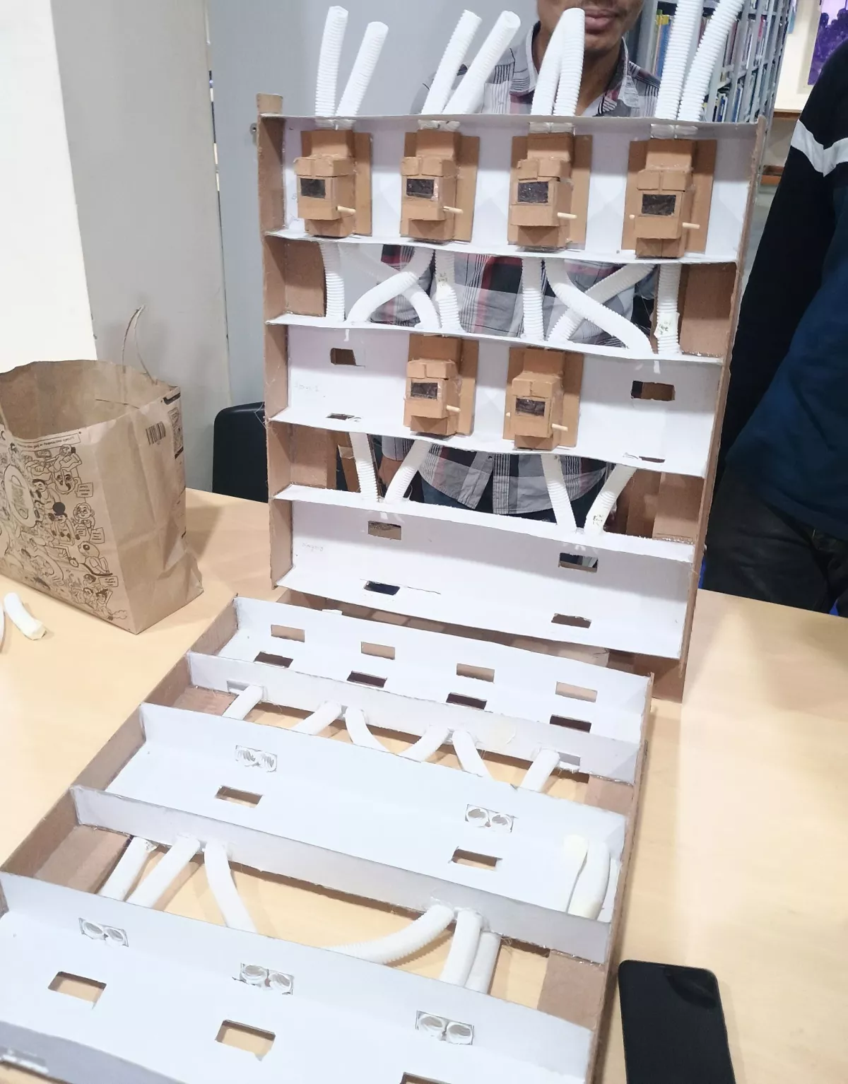 Plastikrohre zum Sortieren