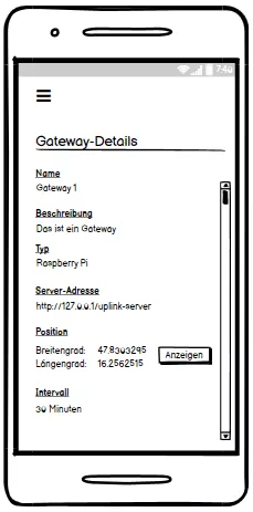 Smartphone-App - Gateway Details 1