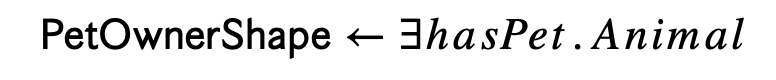 The PetOwnerShape is defined as having an animal as pet