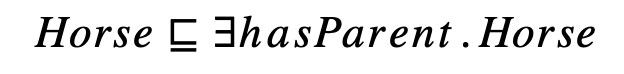 Axiom: a horse has a parent that is a horse