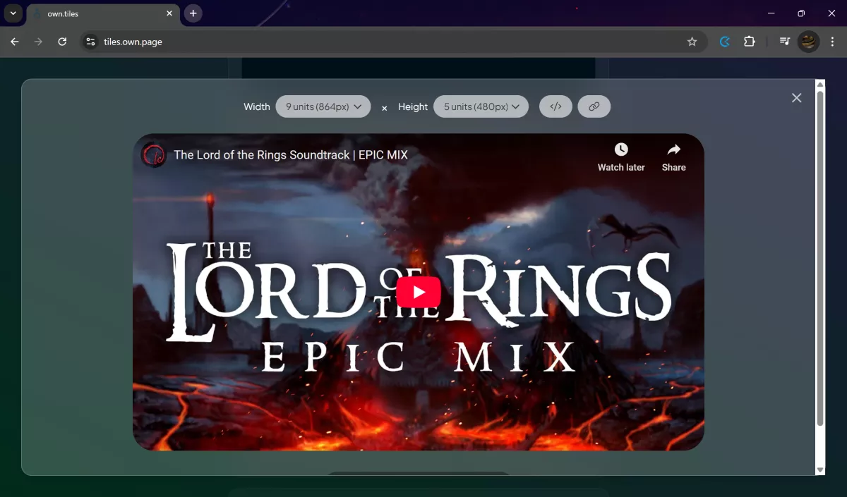 own.tiles - dimensions large