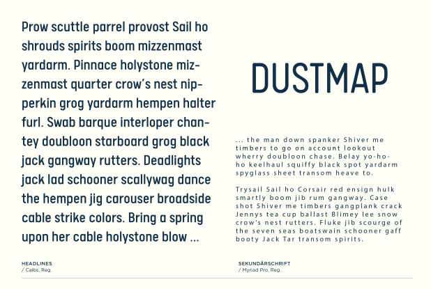 Das neue Dustmap Schriftbild