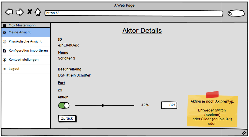 Web-App - Aktor Ansicht