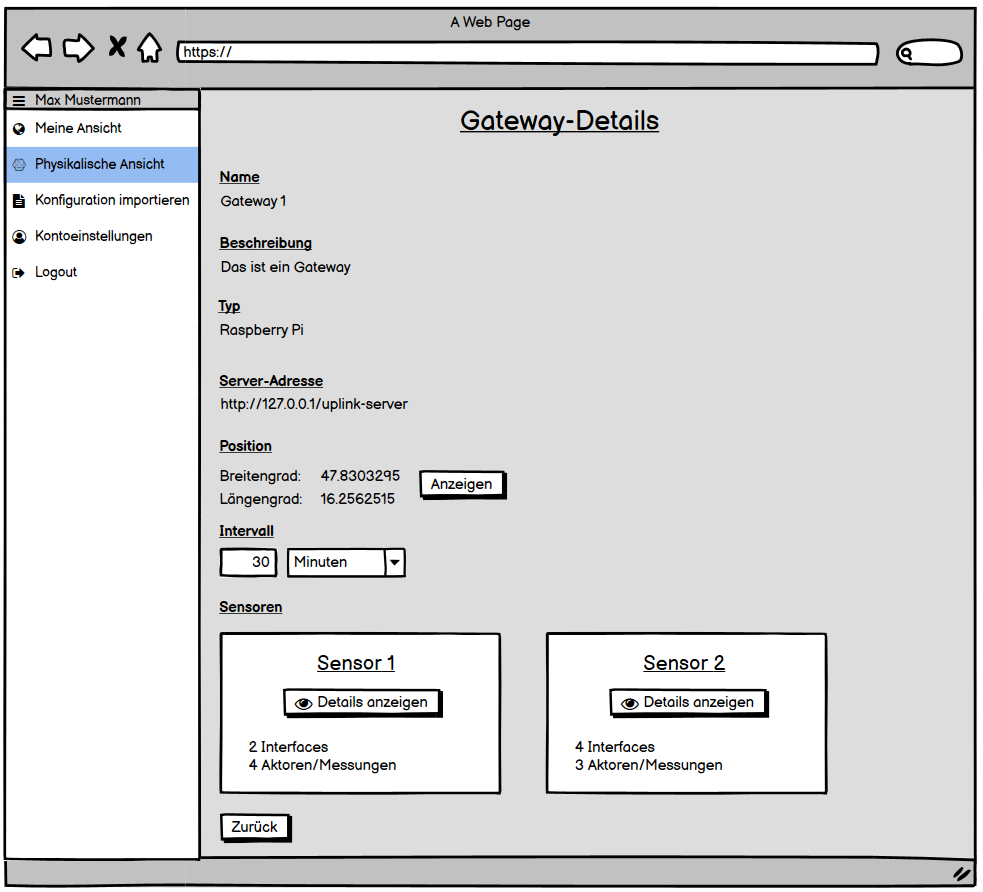 Web-App - Gateway Details