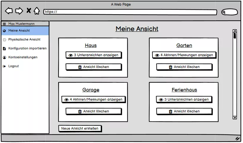 Web-App - Meine Ansichten