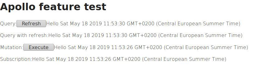 Screenshot der Apollo-Feature-Test Seite
