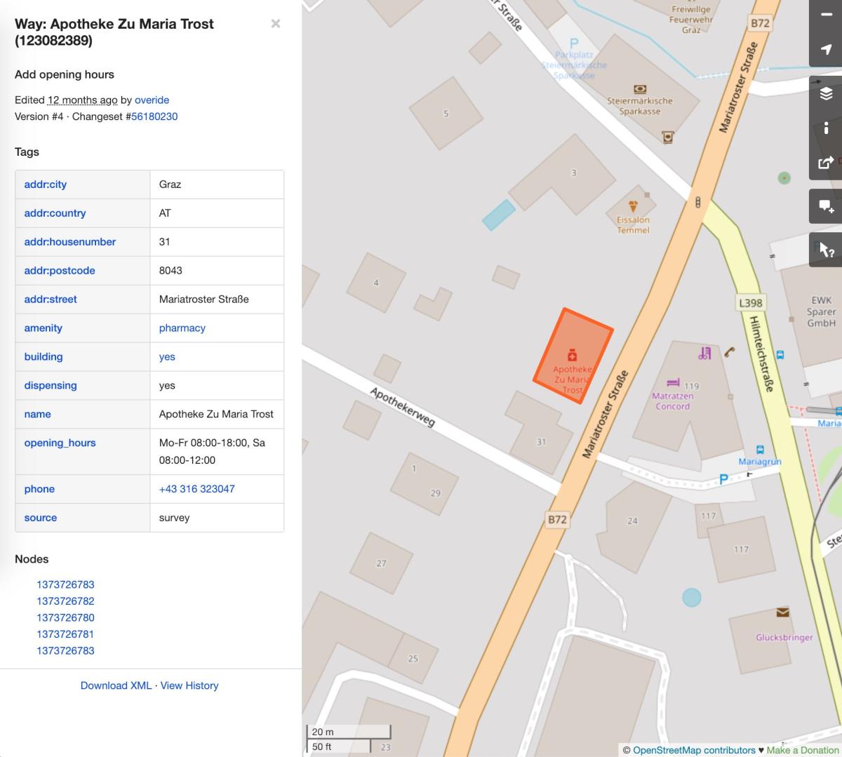 Apotheke zu Maria Trost auf OpenStreetMap