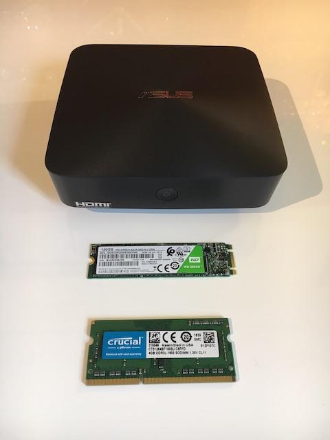 Asus VivoMini mit Speicher und SSD Festplatte
