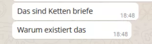 Kinderdialog aus dem Kettenbrief-Telefon