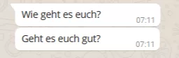 Kinderdialog aus dem Kettenbrief-Telefon