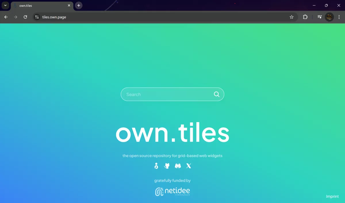 own.tiles landing page