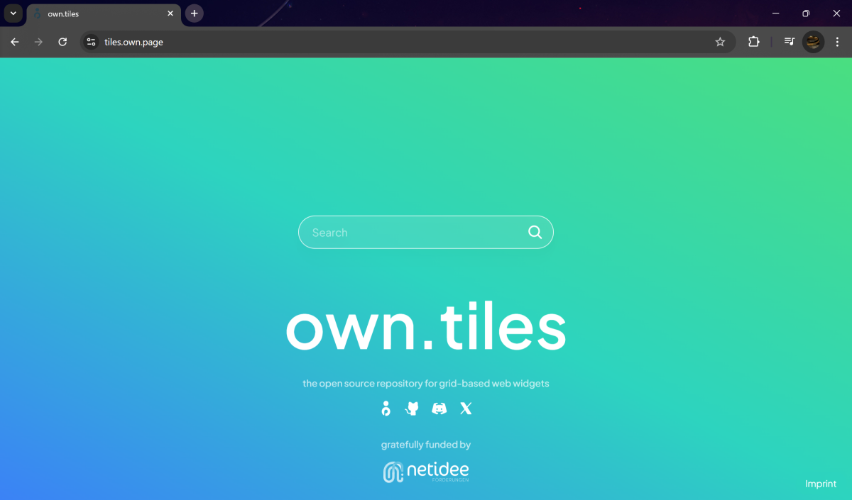 own.tiles landing page
