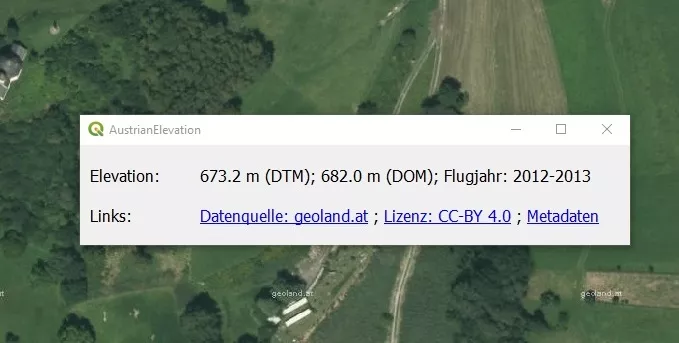 Q-GIS Plugin AustrianElevation