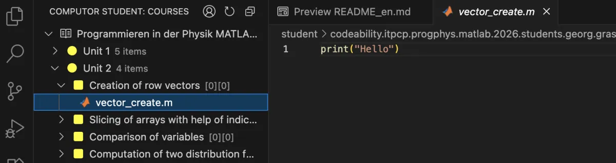 Nachrichtenansicht in der Studierendenansicht: Studierende schreiben Nachrichten an Tutor:innen oder an Luna im selben Thread.