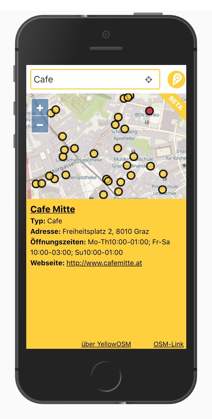 YellowOSM (mobile Ansicht)