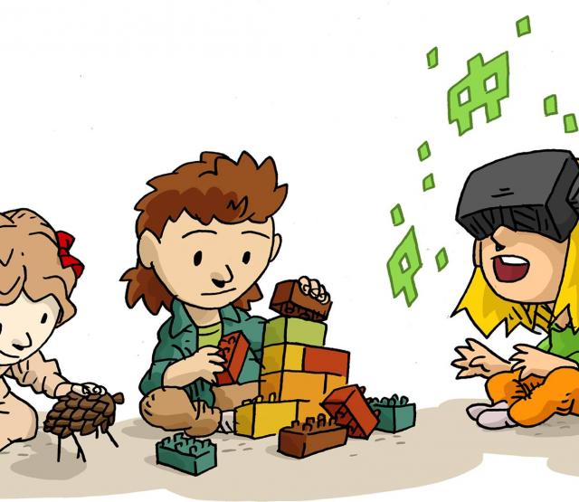 Comic zu spielenden Kindern, Bildrechte: CC BY 4.0 Finnish National Audiovisual Institute