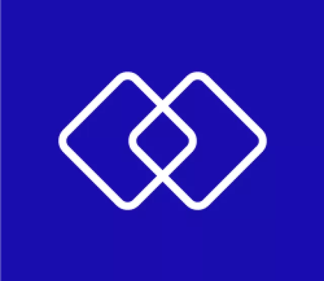 zwei wuadrate mit abgerundeten ecken ineinander verschoben