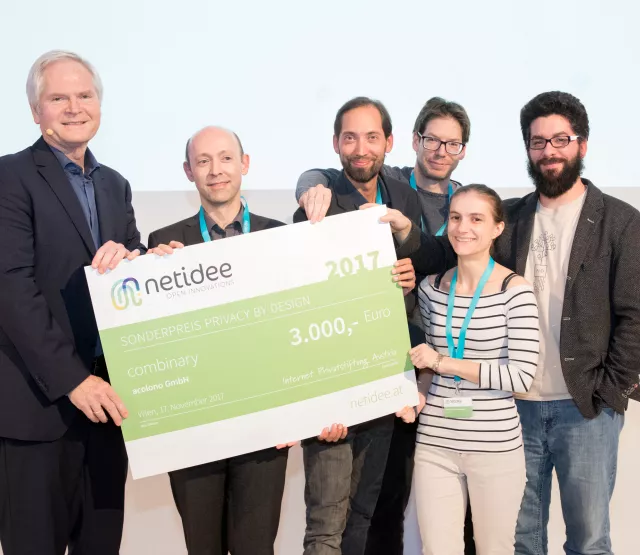 Combinary by acolono GmbH won the special prize in the category: Privacy by Design