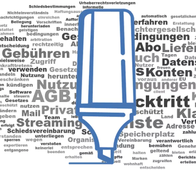 AGB, Nutzungsbedingungen, Geschäftsbedingungen ... und viele weitere Schlagworte in derartigen Rechtstexten