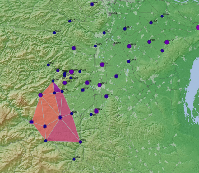 MSS Visualisierung mit einem detektierten seismischen Ereignis.
