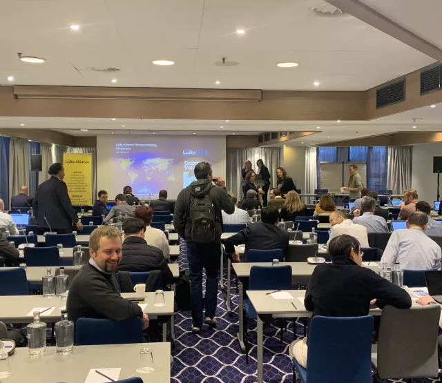 Konferenzraum vor dem Start des LoRa Alliance Members Meeting