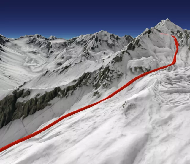 Hochalpiner Track in AlpineMaps.org