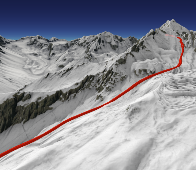 Hochalpiner Track in AlpineMaps.org