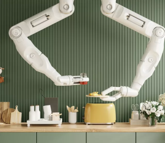 roboter, kitchen, service,