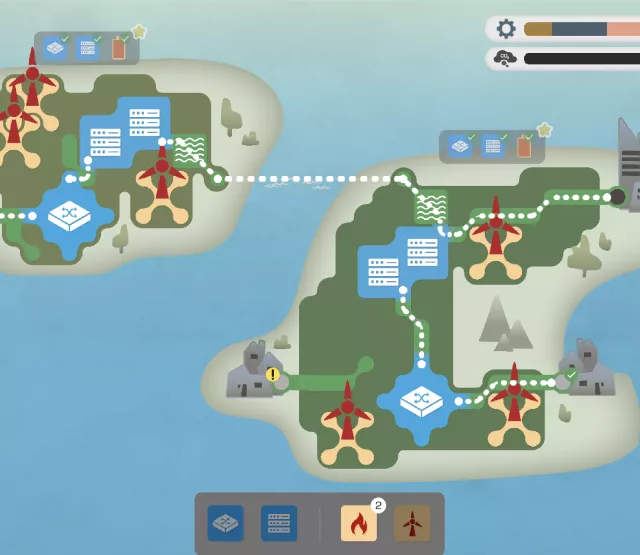 Screenshot vom Spielplan im dritten Level