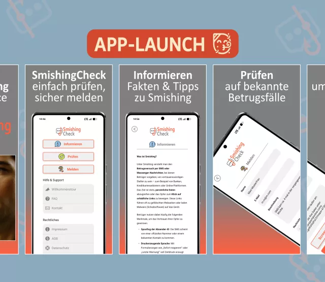 Store-Bilder der SmishingCheck-App