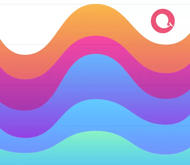 Bunte Beispielgrafik von ECharts